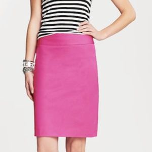 Banana Republic Bright Pink Sloan Pencil Skirt